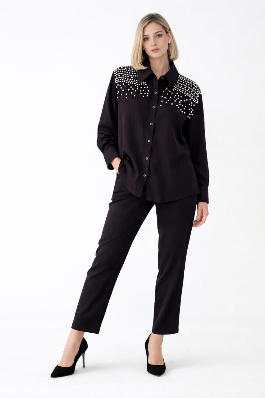 PEARLY EMBLISHED CORD SET GOOD TILL TO 2XL