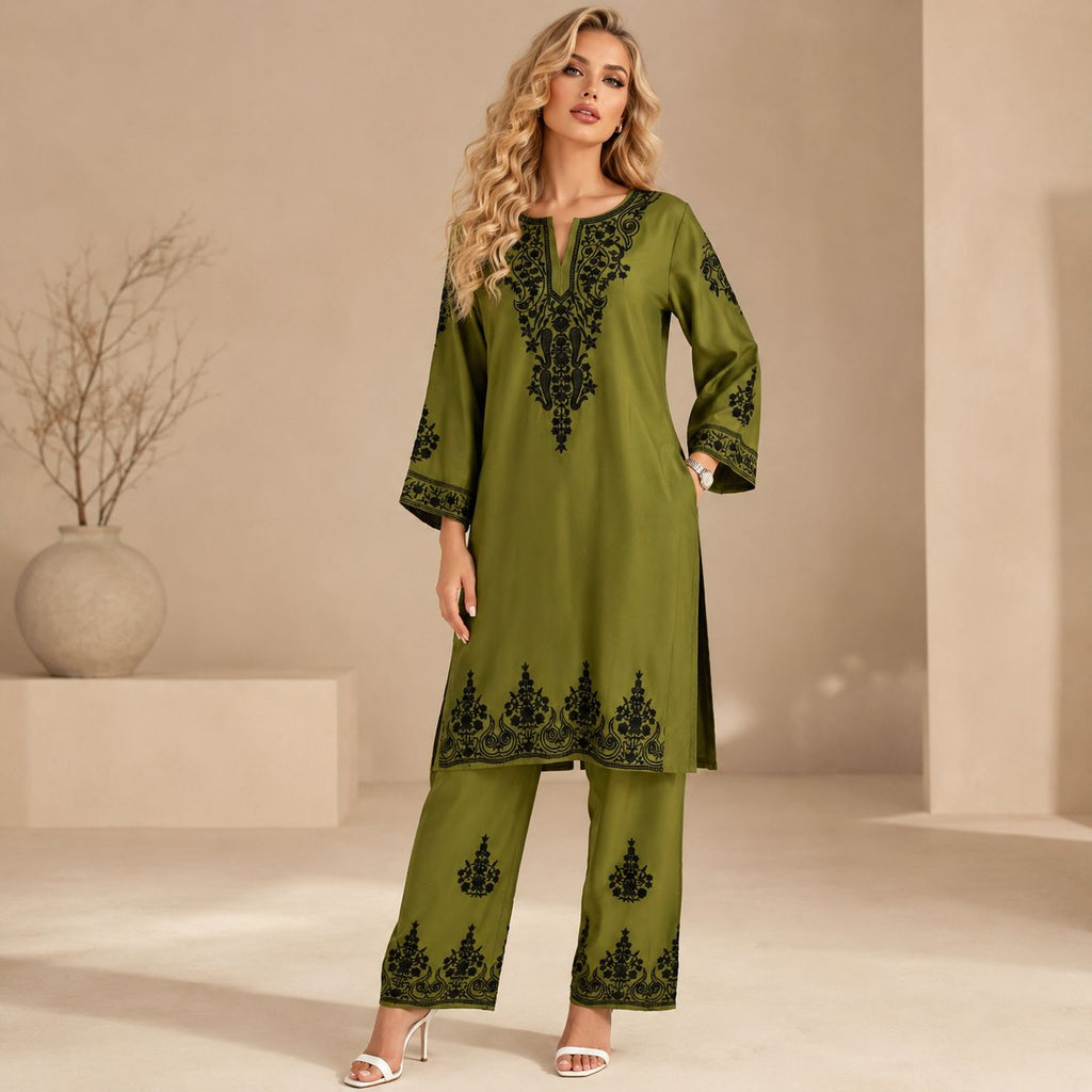 EMBROIDERY  KURTI STYLE CORD SET