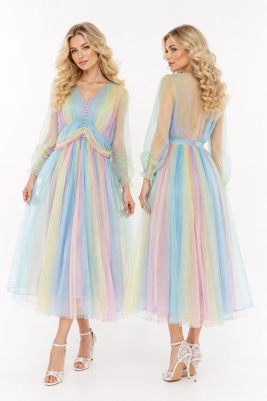 RAINBOW PASTEL COLOR DRESS