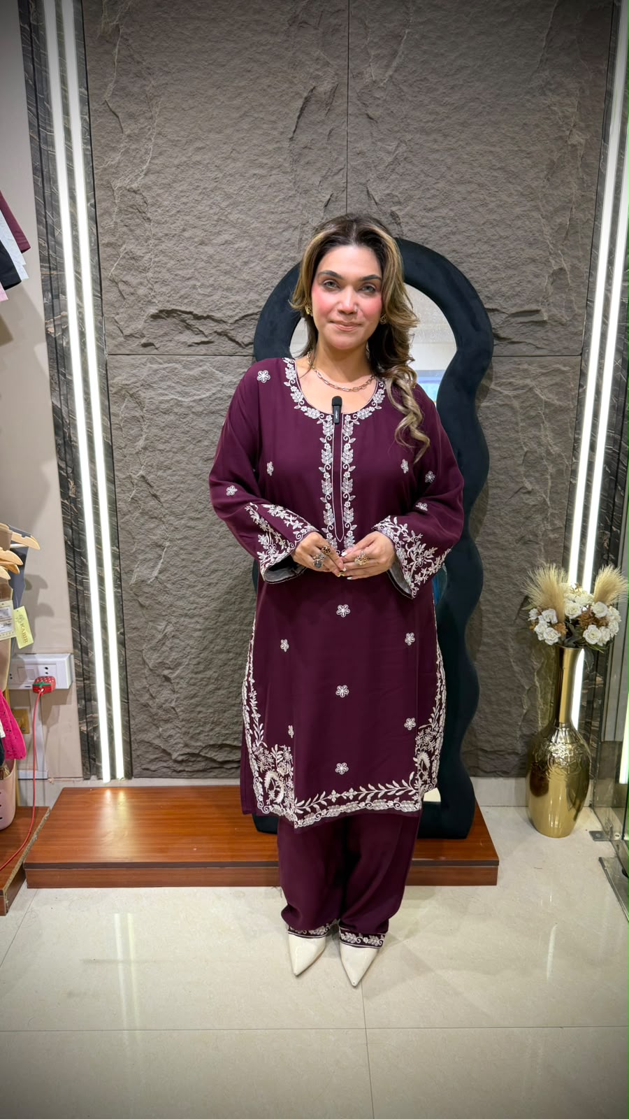 Embroidery  pakistani style kurti cord set