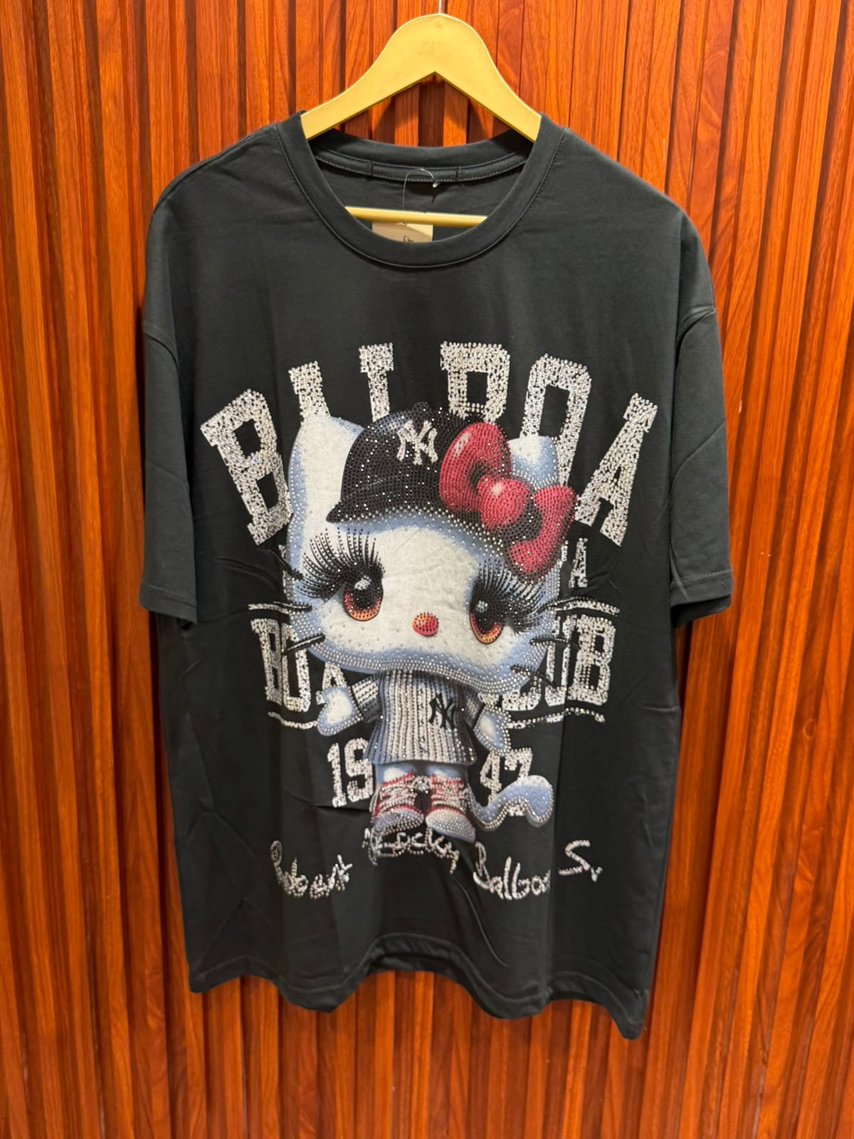 mickey mouse printe rhinestone t-shirt top