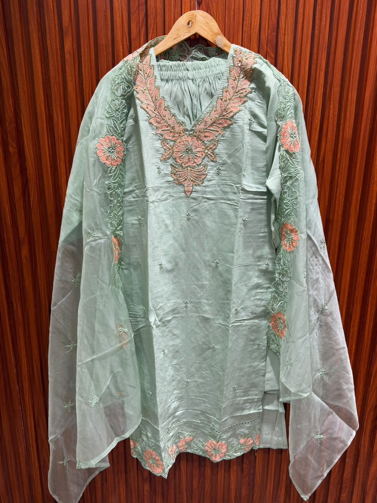 embroidery flower suit