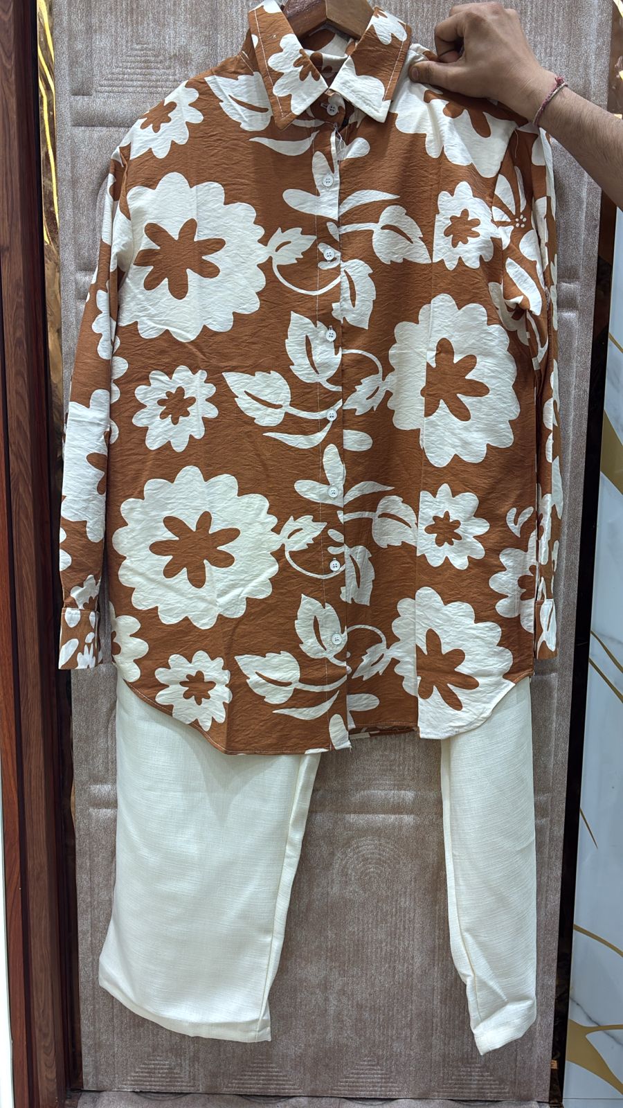 FLOWER PRINTED cord set