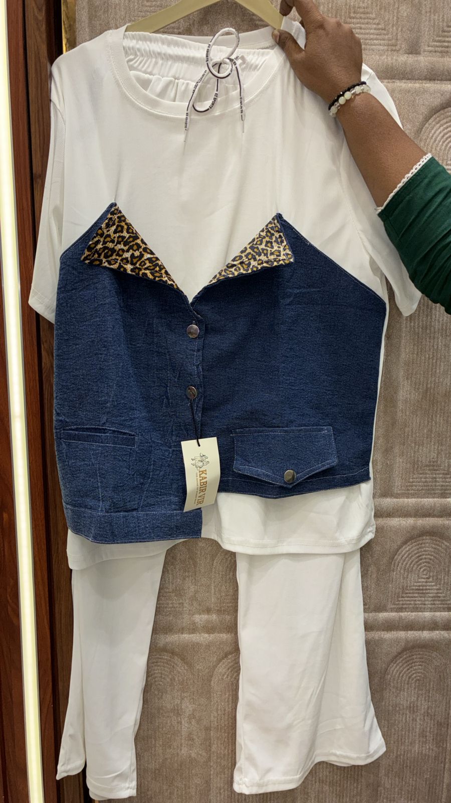 Denim WITH PANTHER Design cord set