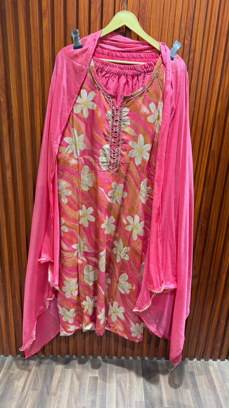pink cotton printed
