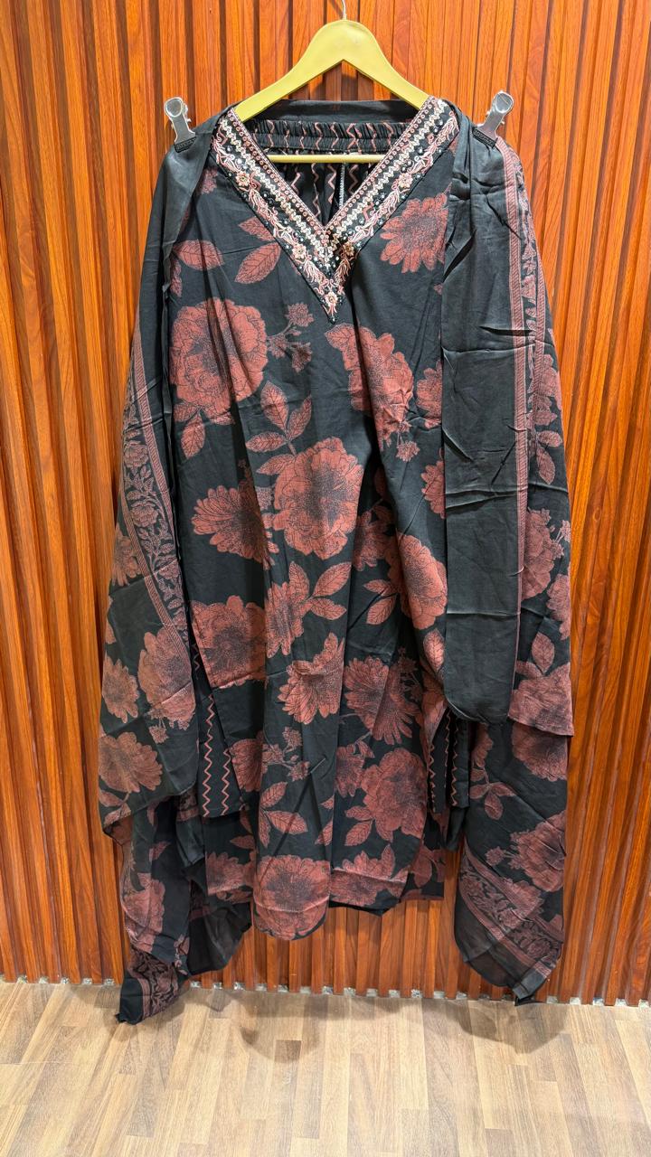 v neck printe suit