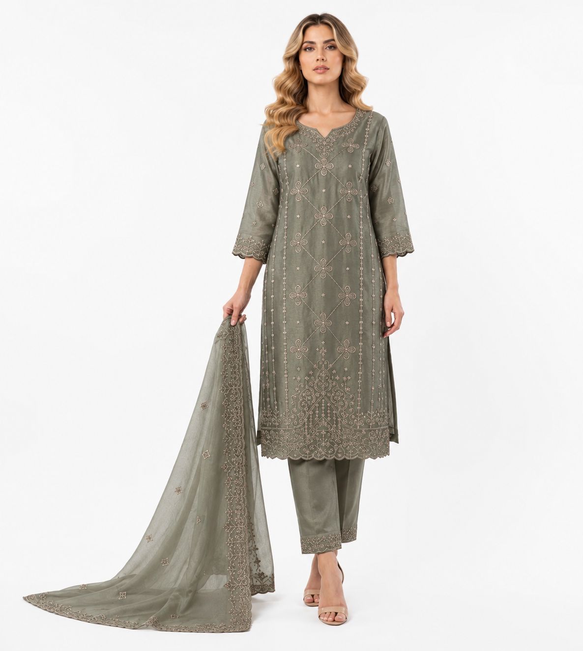 CUT DNA FULL EMBROIDERY SUIT