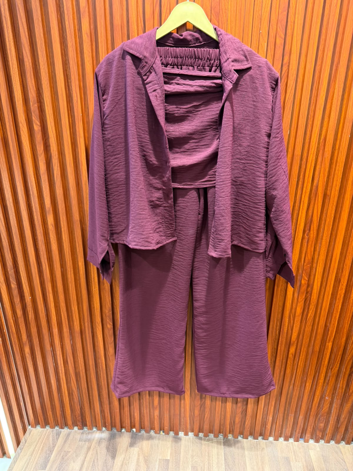 3 PC AIRPORT LOOK  PLAIN CORD SET