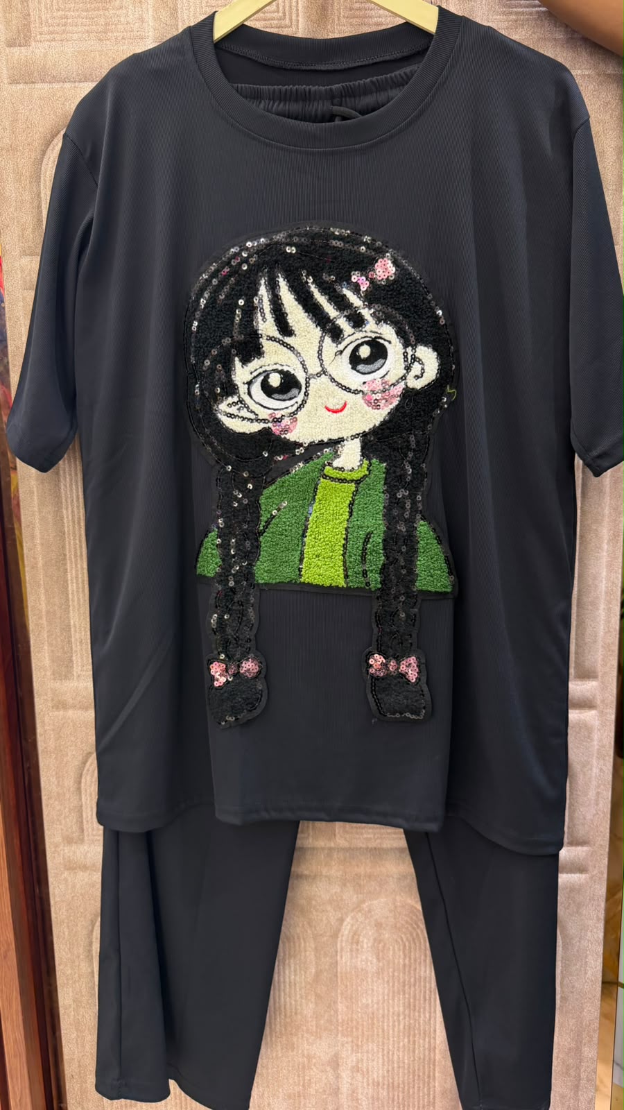 t- shirt style doll cord set