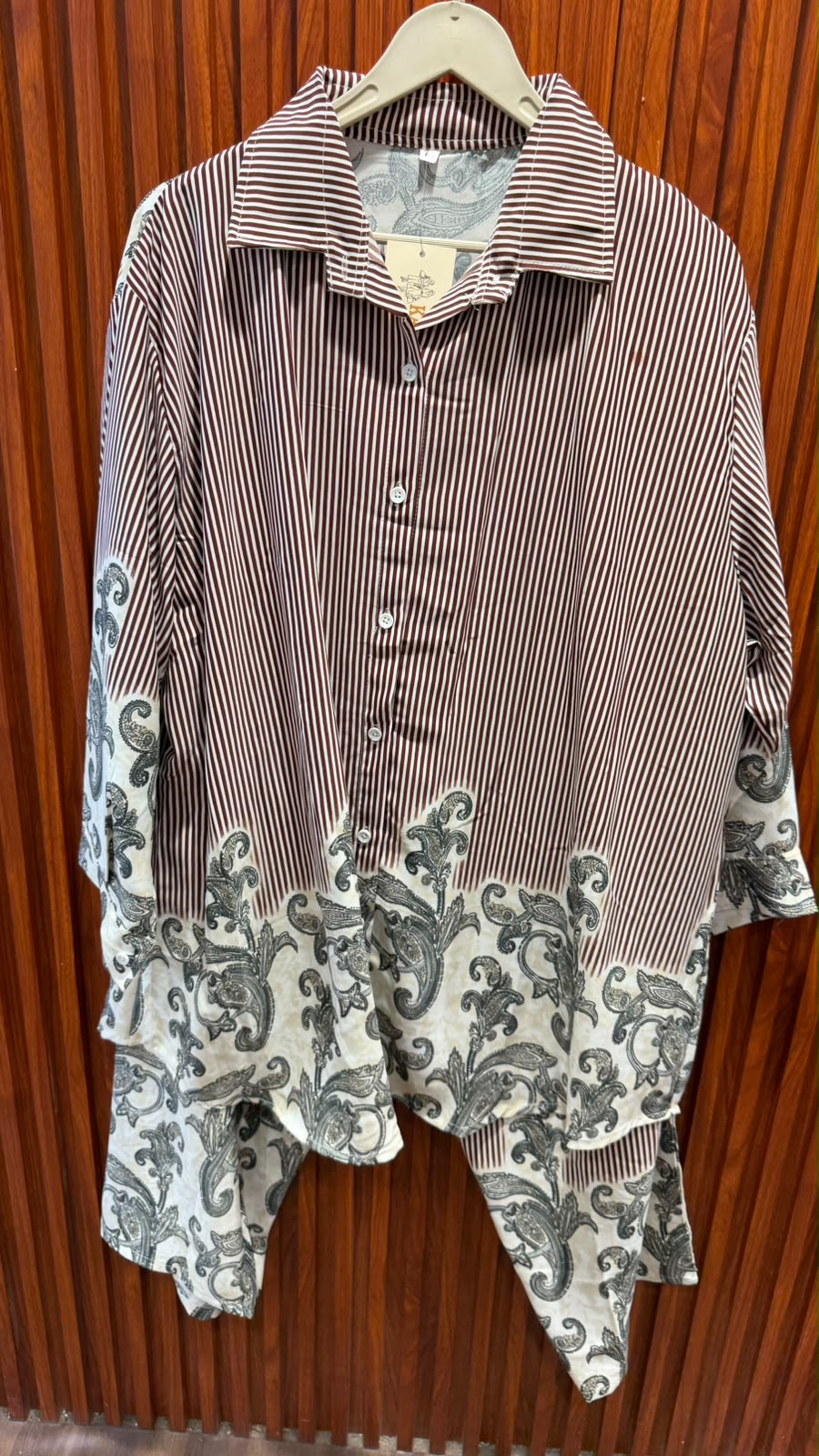 KOREAN PRINTED PLUS SIZE CORD SET