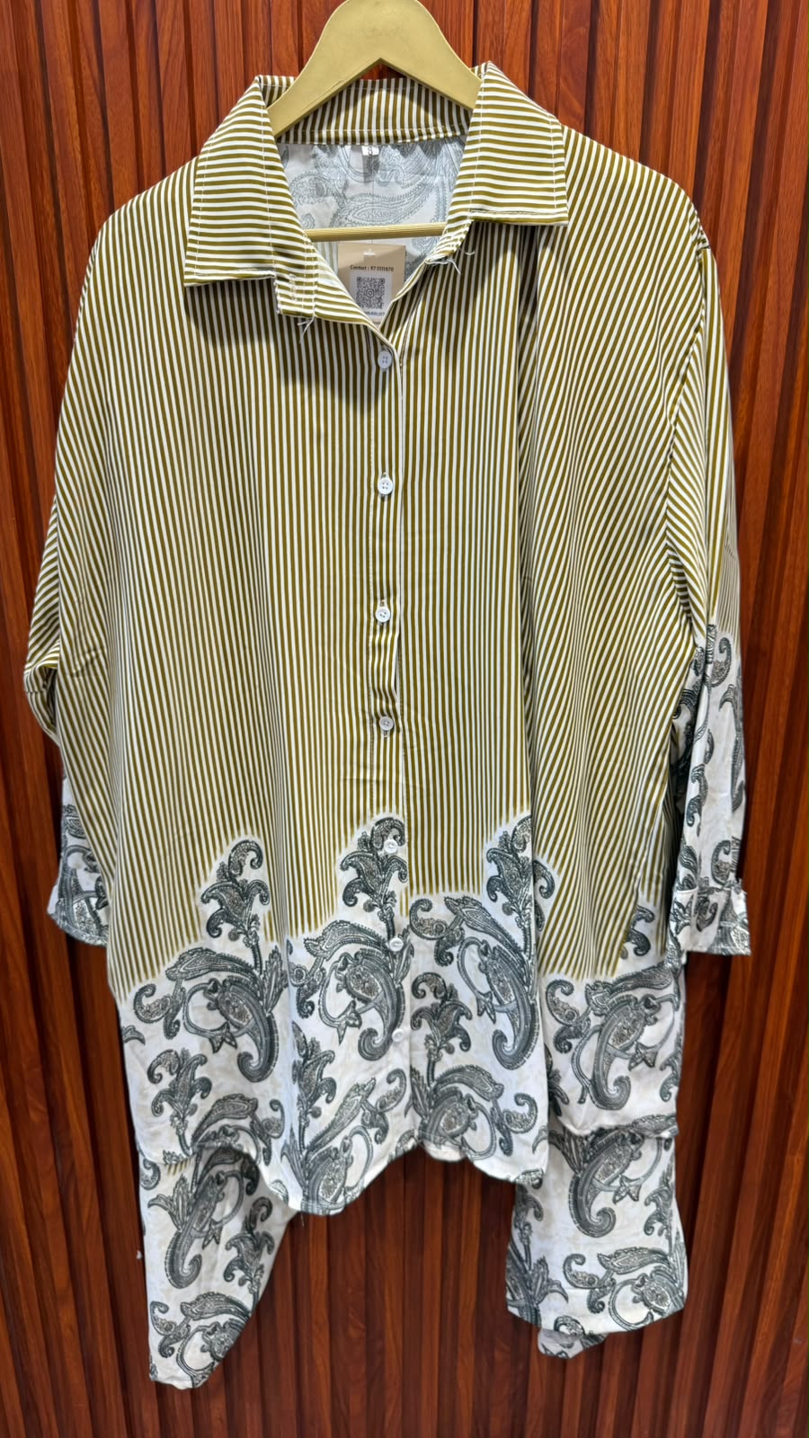 KOREAN PRINTED PLUS SIZE CORD SET