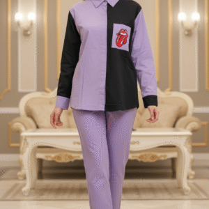 Pop Patch Two-Tone Co-ord Set | Free Size Till 2XL