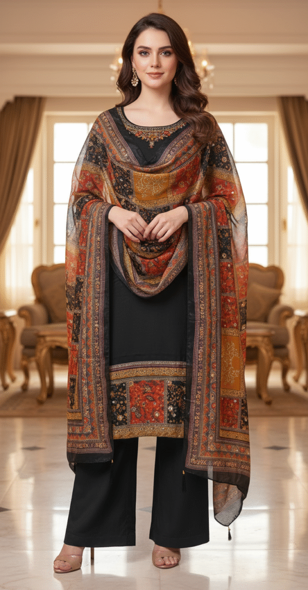 Black Embroidered Suit |